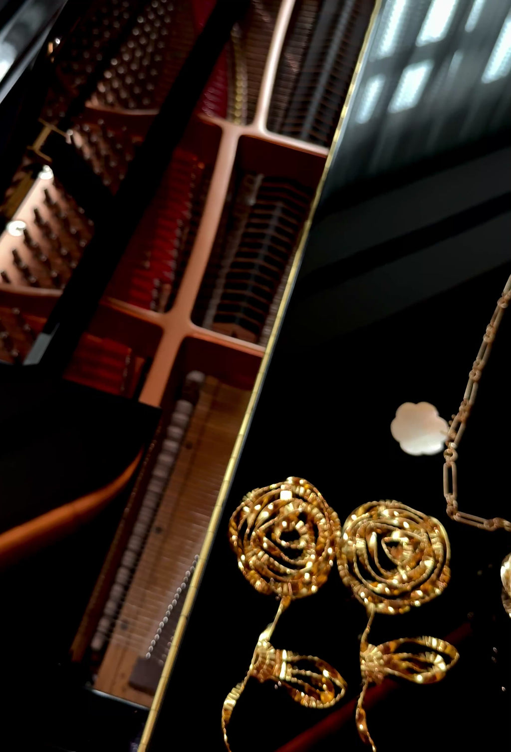 Adeola Rose Cage Purse & Earrings